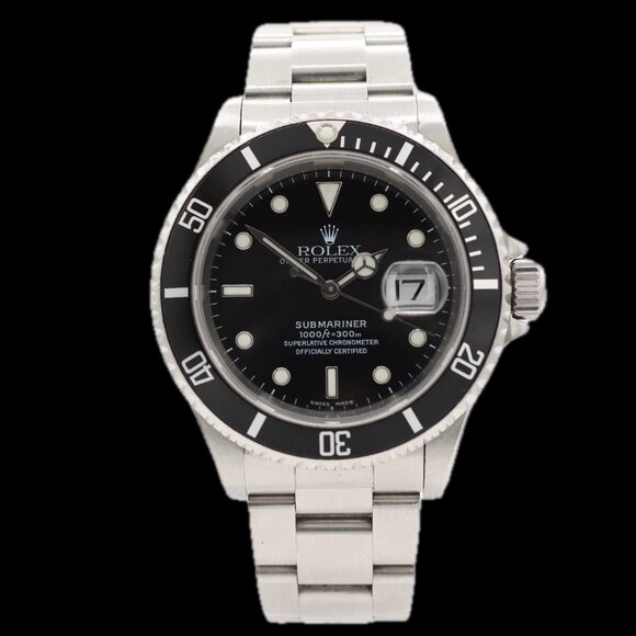Vintage Rolex 16610 Submariner Men's Automatic Wristwatch Swiss Steel Full Set - Picture 1 of 10
